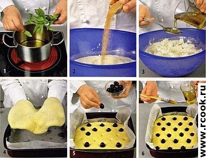 Фокачча с маслинами приготовление