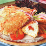 Сосиски в сыре с луком-пореем