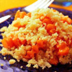 Шпинатная лапша с креветками