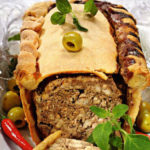 Цветной пирог с овощами