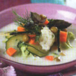 Рыба в сыре с овощным соусом
