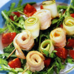 Черничный мраморный торт