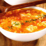 Уха из трески с томатным соком